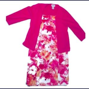 NWT Sleeveless floral dress with cardigan